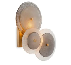 Applique murale, Hyde, laiton vintage, verre fumé, L45cm, H47,5cm - Eichholtz