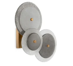 Applique murale, Hyde, laiton vintage, verre fumé, L45cm, H47,5cm - Eichholtz