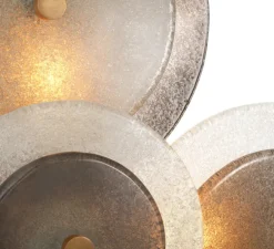 Applique murale, Hyde, laiton vintage, verre fumé, L45cm, H47,5cm - Eichholtz