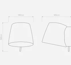 Applique murale, Imari Fixed, nickel mat, L14cm, H16cm - Astro