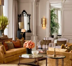 Applique murale, Imperial, laiton brossé, verre fumé, L34cm, H59cm - Eichholtz