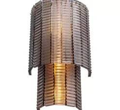 Applique murale, Imperial, laiton brossé, verre fumé, L34cm, H59cm - Eichholtz