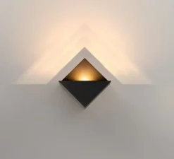 Applique murale, Impulse Square 1x, noir, LED, dim, 2700K, 471 lm, L8cm, H16,5cm - Modular