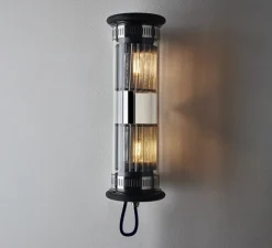 Applique murale, In The Tube 100-350, réflecteur argent et maille argentée, Ø10cm, H37cm - DCW éditions Paris