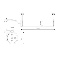 Applique murale, In the tube ITT 120-700, Or, maille argenté, Ø12cm, H72cm - DCW Editions