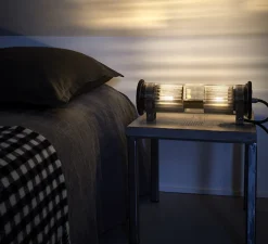 Applique murale, In The Tube 100-350, réflecteur argenté et mailles dorées, Ø10cm, H37cm - DCW éditions Paris