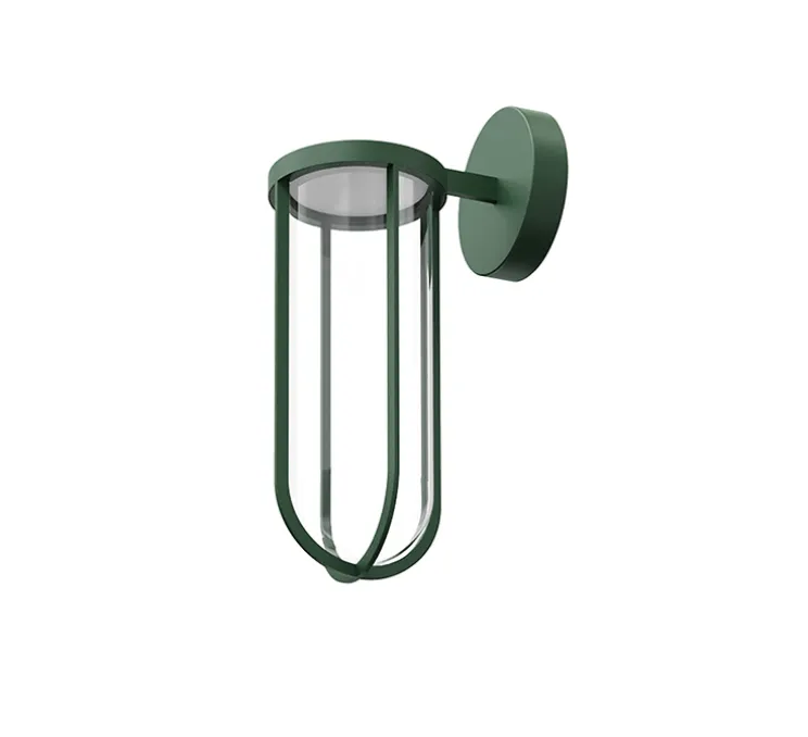 Applique murale, In Vitro, vert forêt, IP65, LED, 2700K, 667 lm, L14,3cm, H43,5cm - Flos