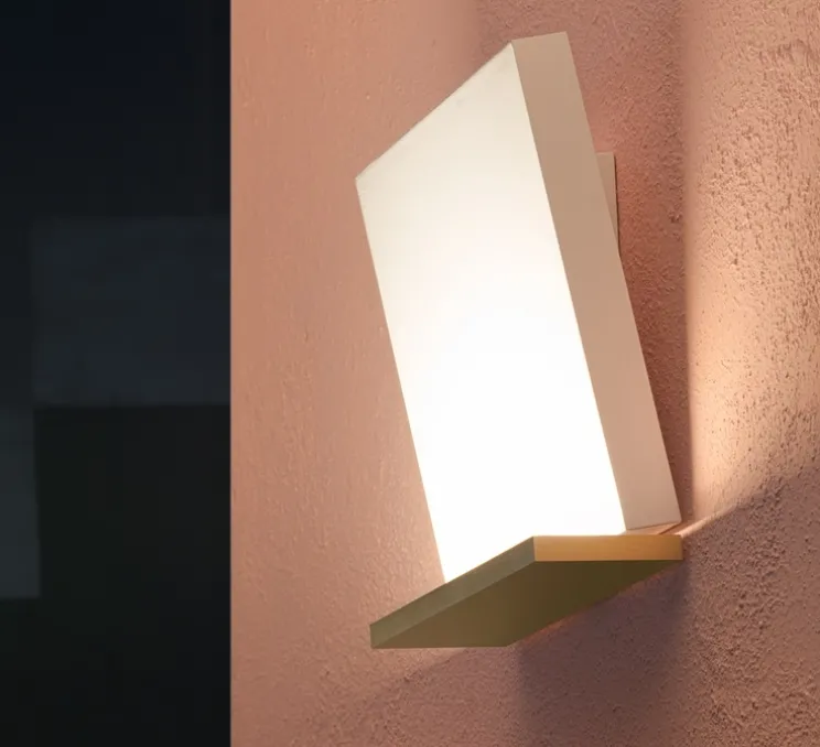 Applique murale, Inbilico, blanc, or, LED, dim, 2700K, 3490 lm, L7,2cm, H20cm - Stilnovo