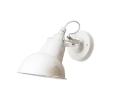 Applique murale, industrielle, 55, laquée, blanc, H31cm - Zangra