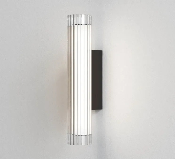 Applique murale, Io 420, noir mat, IP44, LED, 3000K, 605lm, L8cm, H42cm - Astro Lighting
