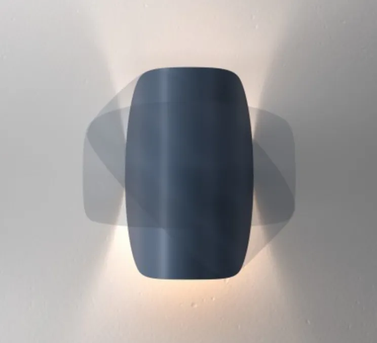 Applique murale, IO, bleu, IP40, LED, dim, 2700K, 700lm, L10,5cm, H16,5cm - Fontana Arte