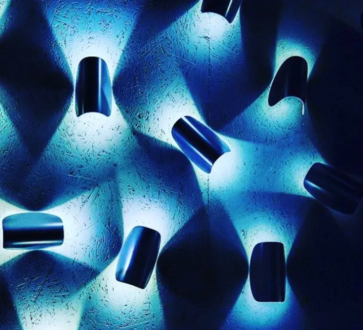 Applique murale, IO, bleu, IP40, LED, dim, 2700K, 700lm, L10,5cm, H16,5cm - Fontana Arte