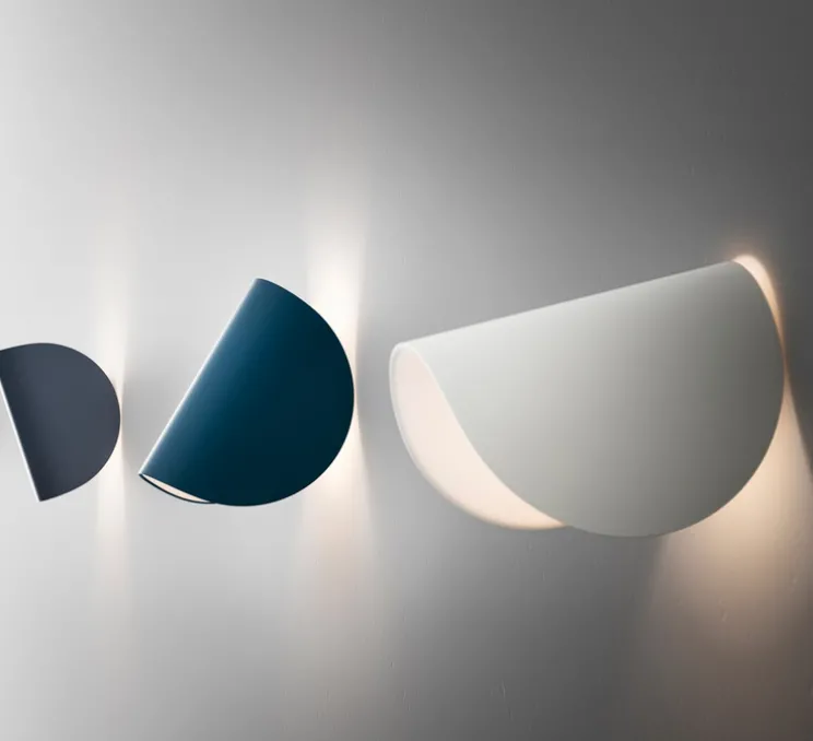 Applique murale, IO, gris foncé, IP40, LED, dim, 2700K, 700lm, L10,5cm, H16,5cm - Fontana Arte- Fontana Arte