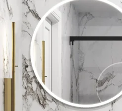 Applique murale, IP LINK, laiton satiné, IP44, L5cm, H58cm - Cvl