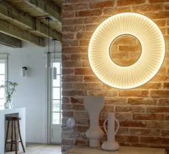 Applique murale, Iris 80, blanc, LED, dim, 2700K, 7350 lm, L78cm, P12cm - Dix heures dix