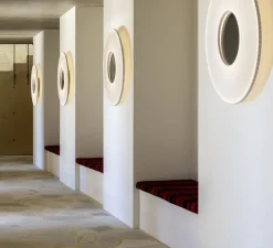 Applique murale, Iris mirror 80, blanc, LED, dim, 2700K, 4251 lm, Ø80cm, H9,2cm - Dix heures dix