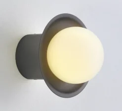 Applique murale, Janed 120 simple, Graphite satiné, Ø12cm, H8cm - Cvl