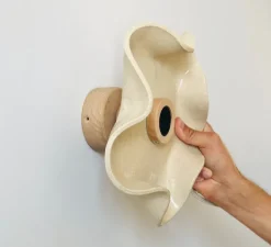 Applique murale, Jelly, sable, L20cm, H26cm - Carré Coco