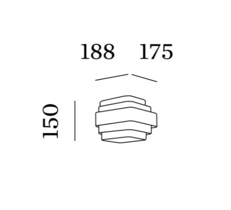 Applique murale, J.J.W 02, bronze, L17,5cm, H15cm - Wever&Ducré