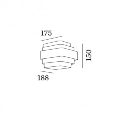 Applique murale, J.J.W. 2.0, or, L17,5cm, H15cm - Wever&Ducre