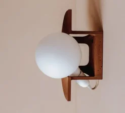 Applique murale, Joseph, câble court, bleu, L22cm, H30cm - Zuri