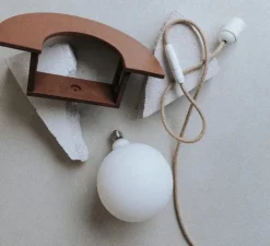 Applique murale, Joseph, câble court, châtaigne, L22cm, H30cm - Zuri