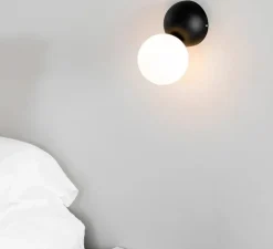 Applique murale, Joy applique, noir et blanc, LED, 3000K, 280 lm, L10cm, H15,6cm - Faro