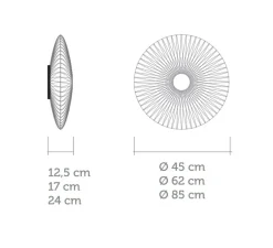 Applique murale, KALEIDOSCOPE APPLIQUE, blanc, Ø62cm - Celine-Wright