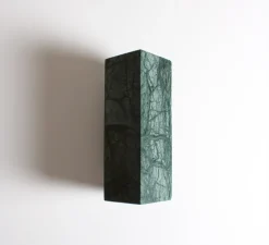 Applique murale, Kali Square, Marbre vert, L11,3cm, H25cm - BACCARIS
