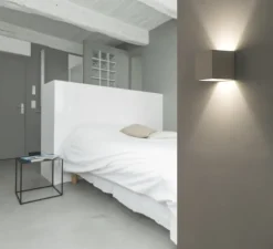 Applique murale, Kamen, gris, L11,5cm, H11,5cm - Faro