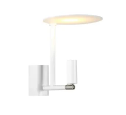 Applique murale, Kelly, blanc, niquel, LED, 2700K, 380lm, Ø15cm, H18cm - Carpyen