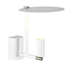 Applique murale, Kelly, blanc, niquel, LED, 2700K, 380lm, Ø15cm, H18cm - Carpyen