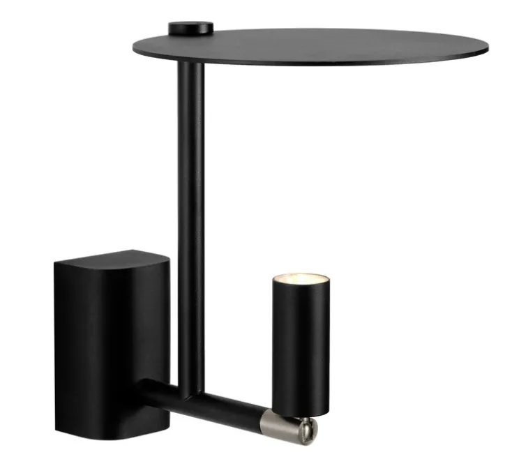 Applique murale, Kelly, noir et or, LED, 2700K, 380lm, Ø15cm, H18cm - Carpyen