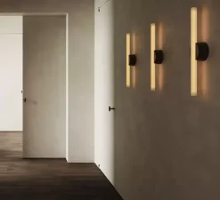 Applique murale, KILTER, gris, IP44, LED, dim, 2700K, 375 lm, L17cm, H64cm - Tala