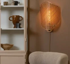 Applique murale, Kinabalu, naturel et marron, Ø40cm, H50cm - Good&Mojo