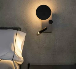 Applique murale, KLEE droite, gris, L30cm, H27cm - Faro