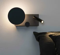 Applique murale, KLEE gauche, gris, L30cm, H27cm - Faro