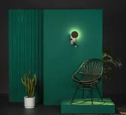 Applique murale, KLEE gauche, gris, L30cm, H27cm - Faro