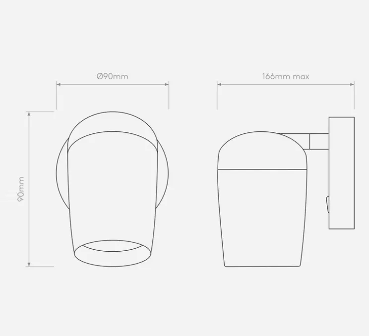 Applique murale, Koto Single Switched, blanc mat, L9cm, H9cm - Astro