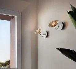 Applique murale, La Fleur, noir et or, L18cm, H16cm - Slamp