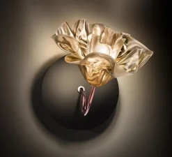 Applique murale, La Fleur, noir et or, L18cm, H16cm - Slamp