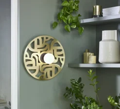 Applique murale, Labyrinthe, laiton, Ø40cm, P10cm - Market Set