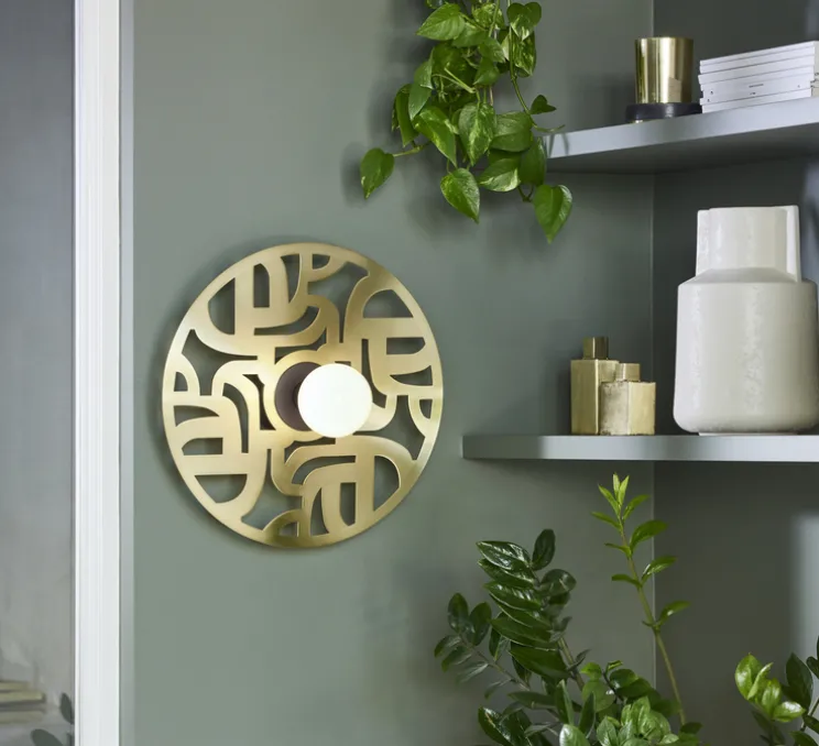 Applique murale, Labyrinthe, laiton, Ø40cm, P10cm - Market Set