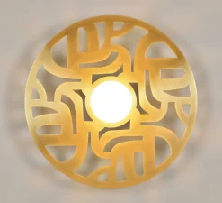 Applique murale, Labyrinthe, laiton, Ø40cm, P10cm - Market Set