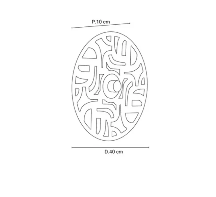 Applique murale, Labyrinthe, laiton, Ø40cm, P10cm - Market Set