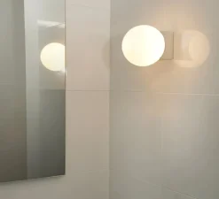 Applique murale, Lago, chrome, IP44, L8cm, H8cm - Faro