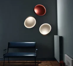 Applique murale, Lake, ivoire, LED, dim, 3000K, 862 lm, L48,5cm, H48cm - Foscarini