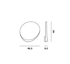 Applique murale, Lake, ivoire, LED, dim, 3000K, 862 lm, L48,5cm, H48cm - Foscarini