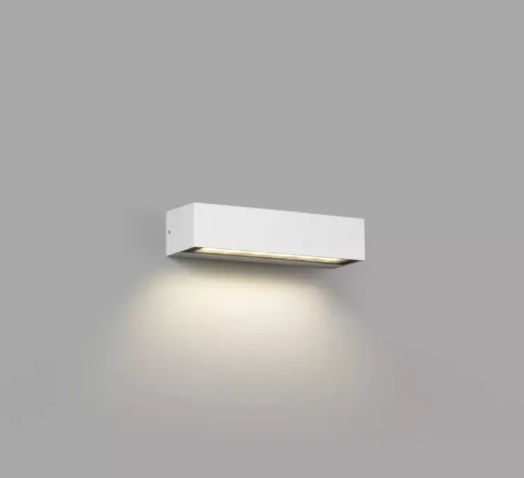 Applique murale, Lako, blanc mat, IP65, LED, 3000K, 600 lm, L22cm, H4,8cm - Faro