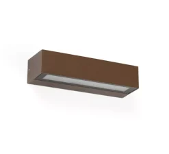 Applique murale, Lako, rouille, IP65, LED, 3000K, 600 lm, L22cm, H4,8cm - Faro